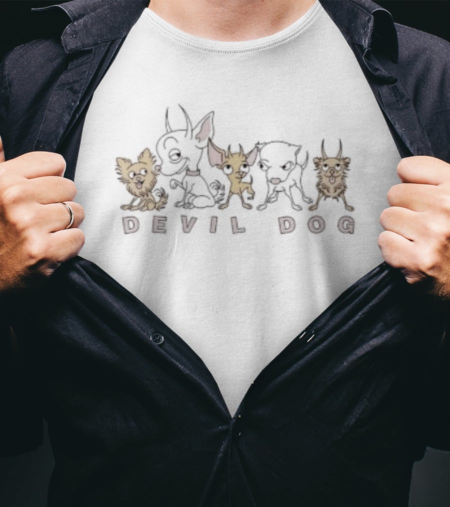Cheeky Devil Dog Chihuahua Cartoon Dogs T-Shirt