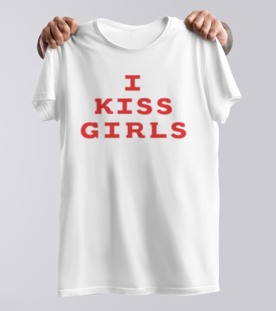 I Kiss Girls Bold Red T-Shirt