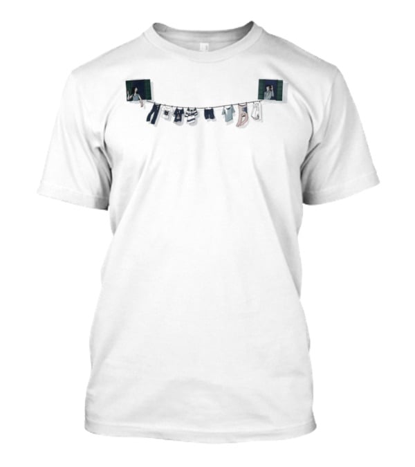Colorful Our Washing Line Laundry Hanging T-Shirt