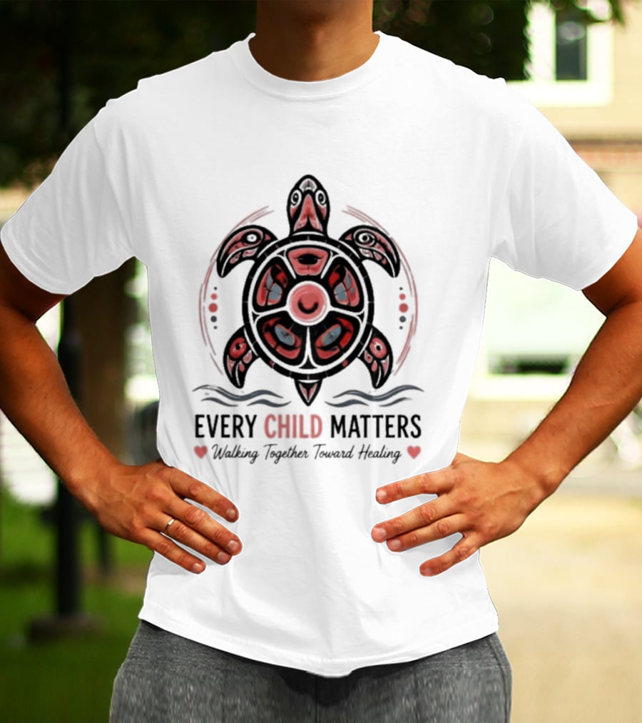 Every Child Matters Turtle Walking Together Toward Healing Indigenous T-Shirt