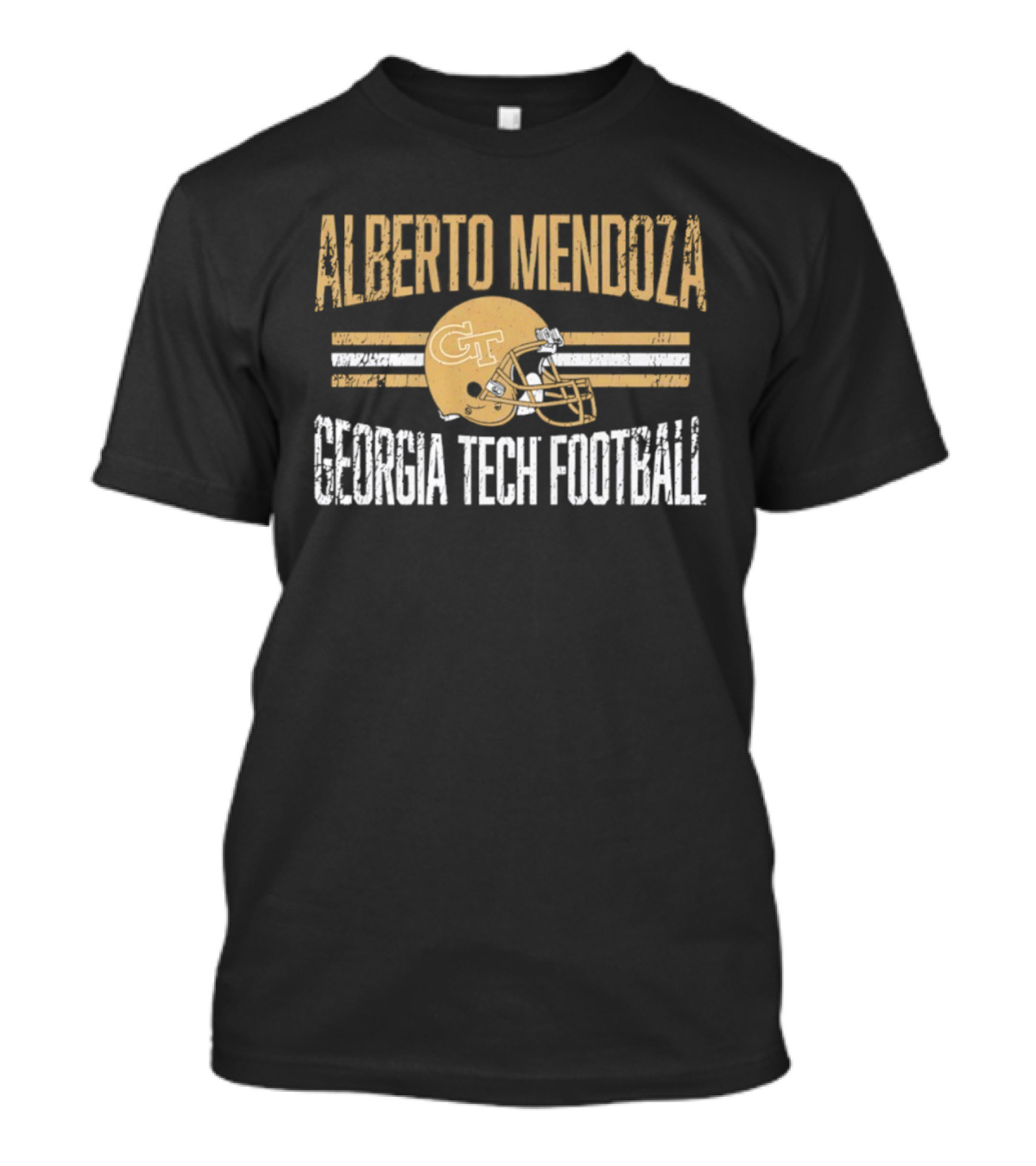 Alberto Mendoza Georgia Tech Football Helmet Hero CT T-Shirt