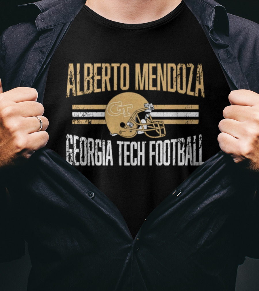 Alberto Mendoza Georgia Tech Football Helmet Hero CT T-Shirt