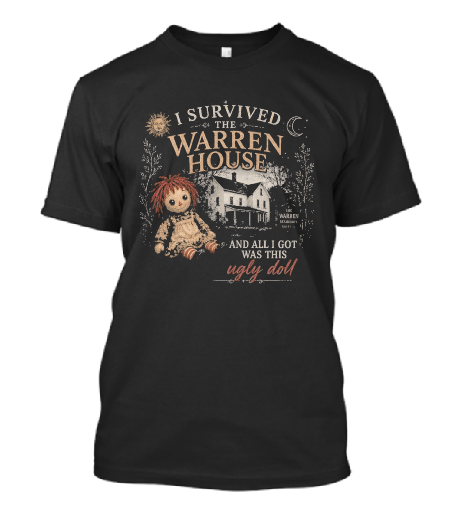 I Survived The Warren House And All I Got Was This Ugly Doll Retro Horror T-Shirt