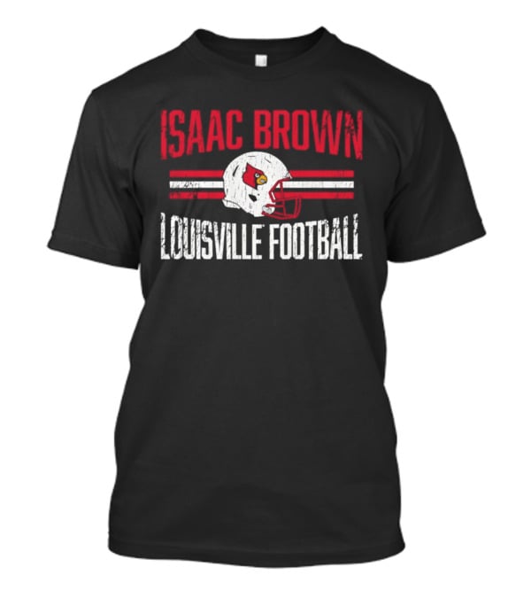 Isaac Brown Louisville Football Cardinals Helmet T-Shirt