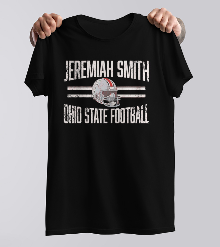 Jeremiah Smith Ohio State Football Helmet Hero NCAA Buckeyes T-Shirt