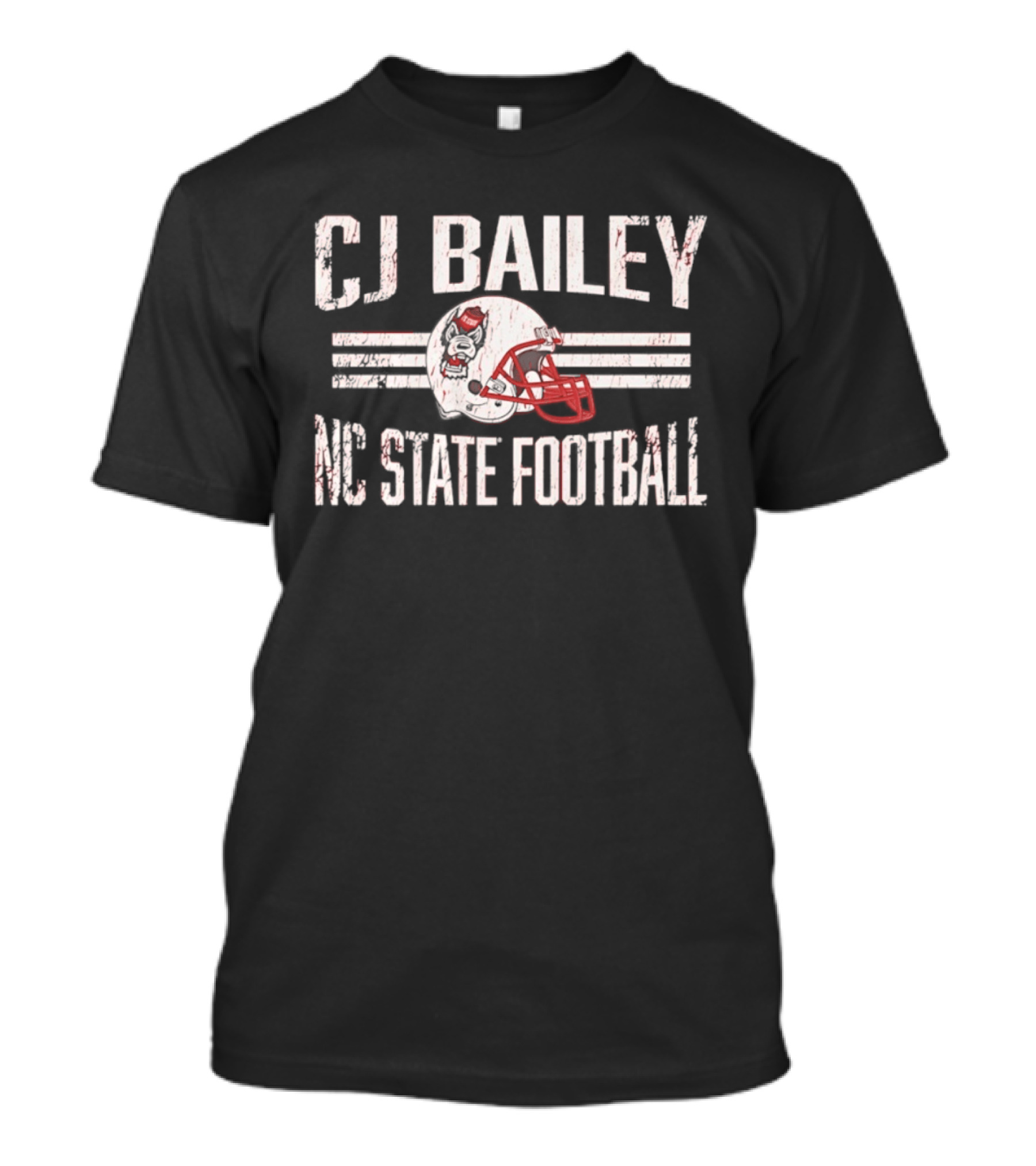 CJ Bailey NC State Football Helmet Hero T-Shirt