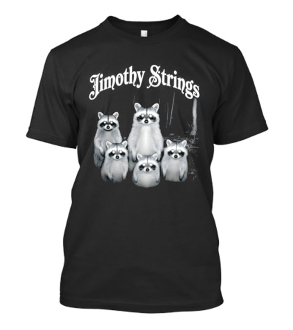 Jimothy Strings Cute Raccoon Family T-Shirt