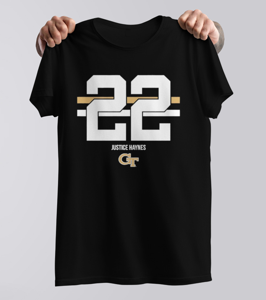 Justice Haynes 22 Georgia Tech GT NCAA Football T-Shirt