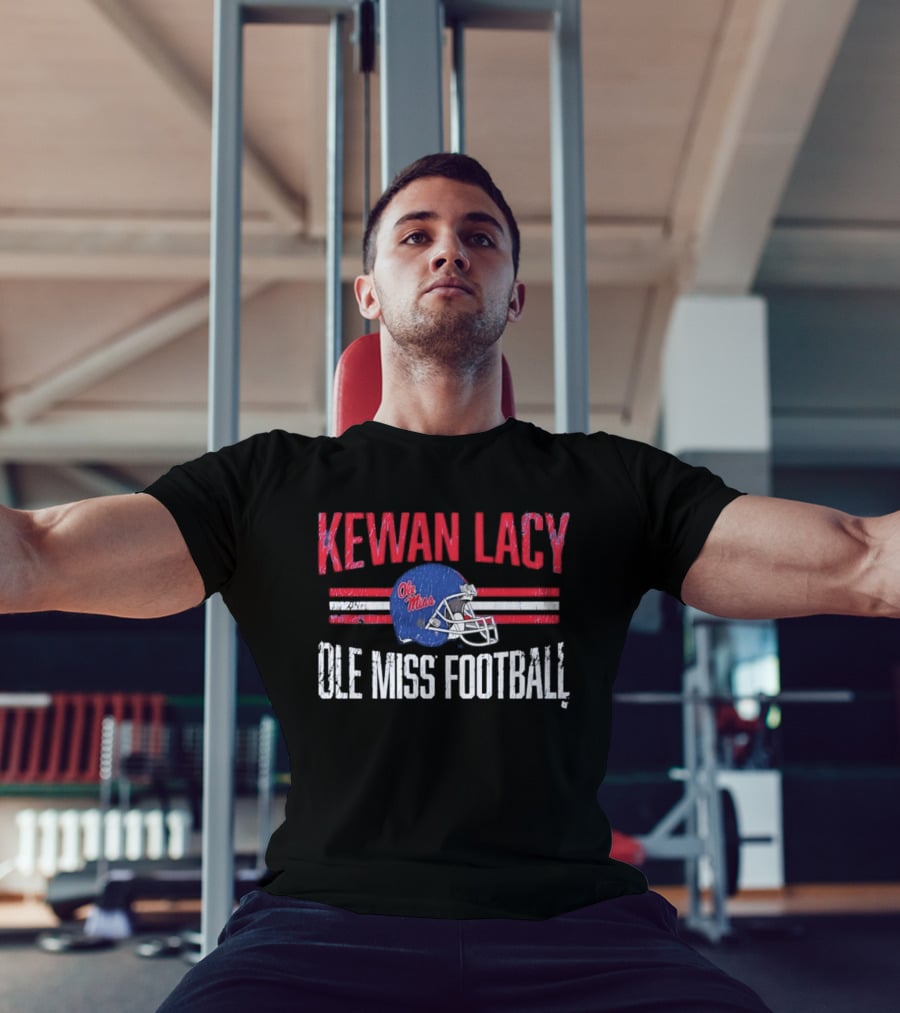 Kewan Lacy Ole Miss Football Rebels Helmet Hero T-Shirt