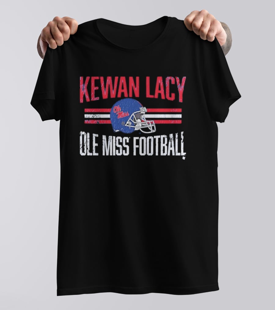 Kewan Lacy Ole Miss Football Rebels Helmet Hero T-Shirt