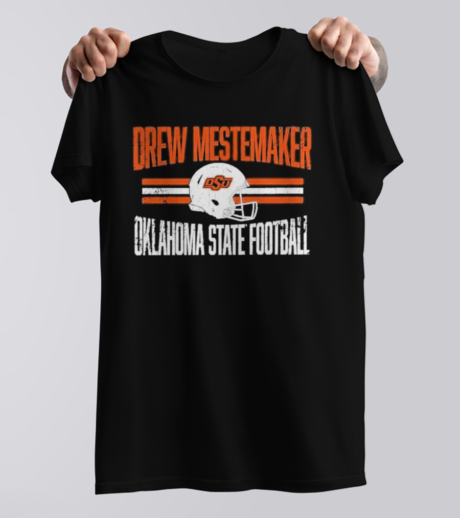 Drew Mestemaker OSU Oklahoma State Football Distressed Vintage Look T-Shirt