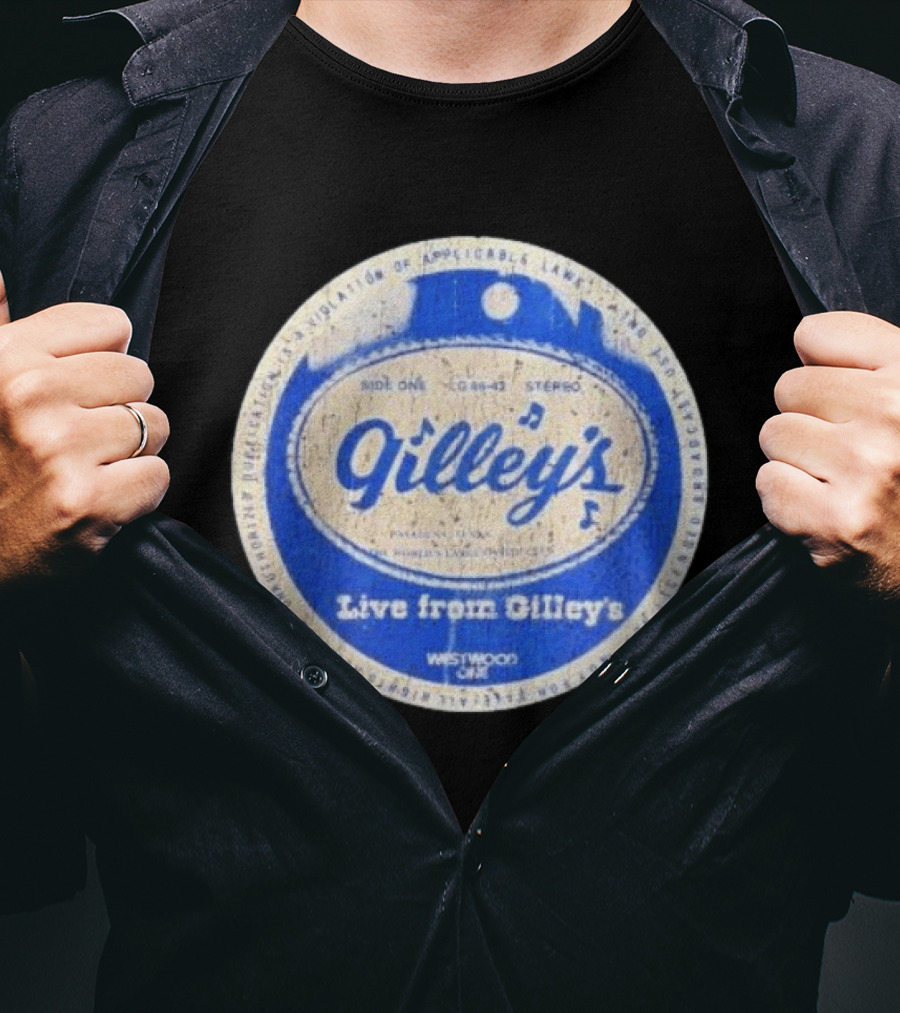 Live From Gilley's Pasadena Texas Side One LC 8642 Stereo Westwood One Nite Club T-Shirt