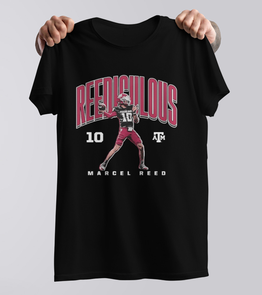 Texas A&M Aggies REEDICULOUS Marcel Reed 10 Caricature T-Shirt