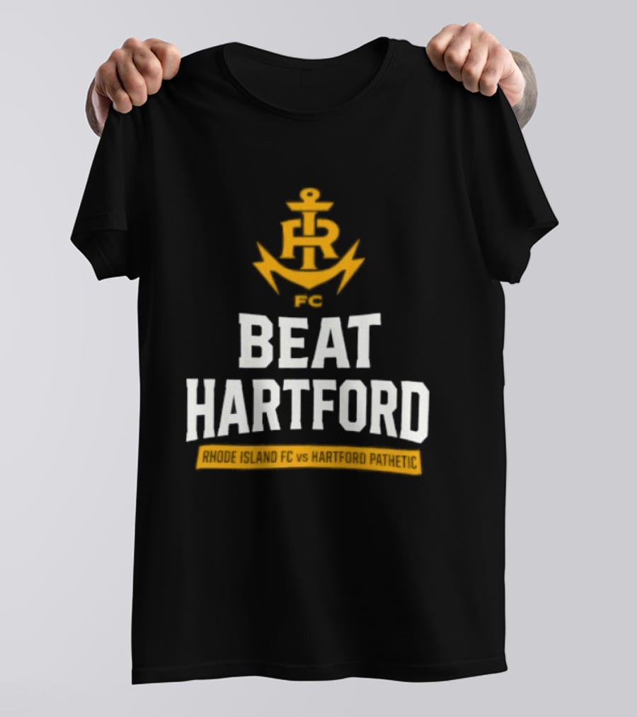 Rhode Island FC Beat Hartford Anchor Icon Above T-Shirt