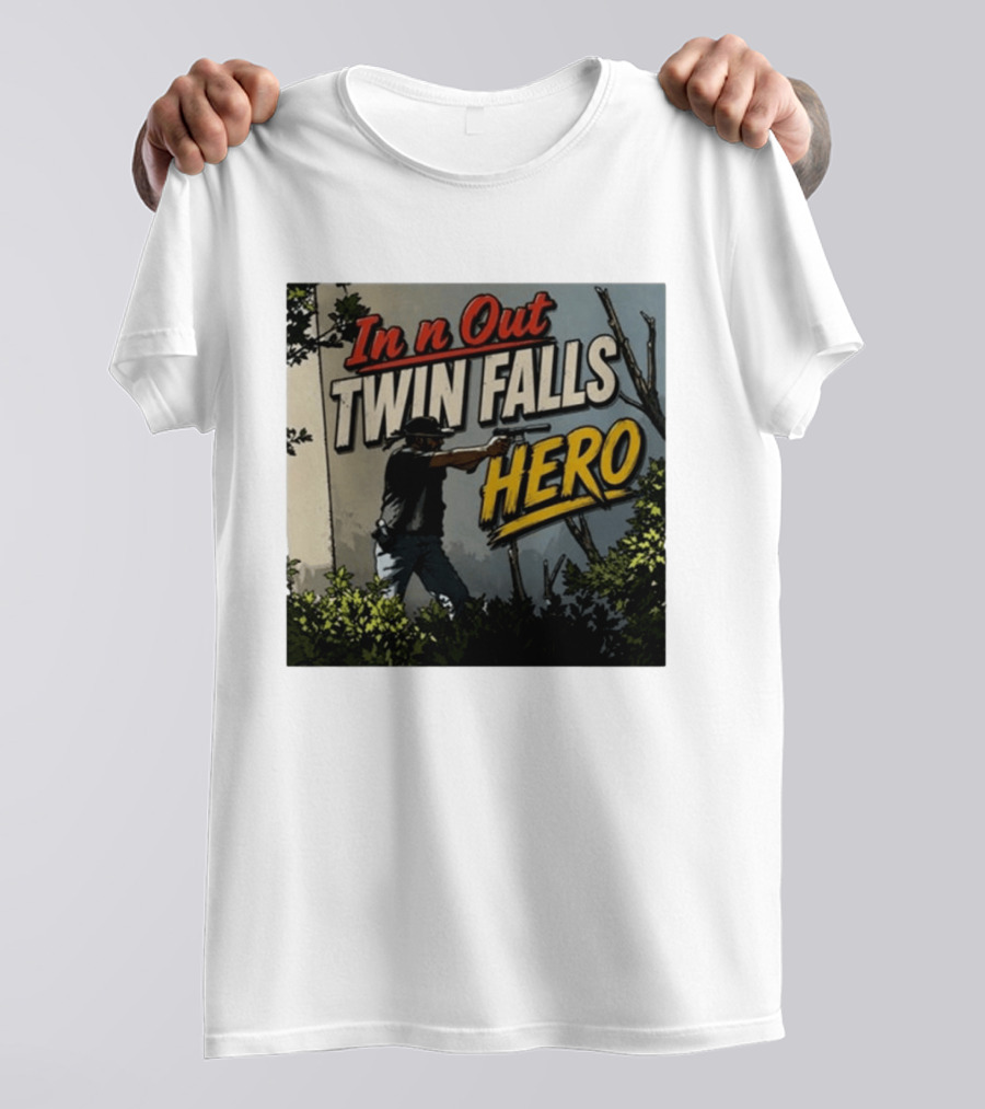 In N Out Twin Falls Hero 2026 Action Scene T-Shirt