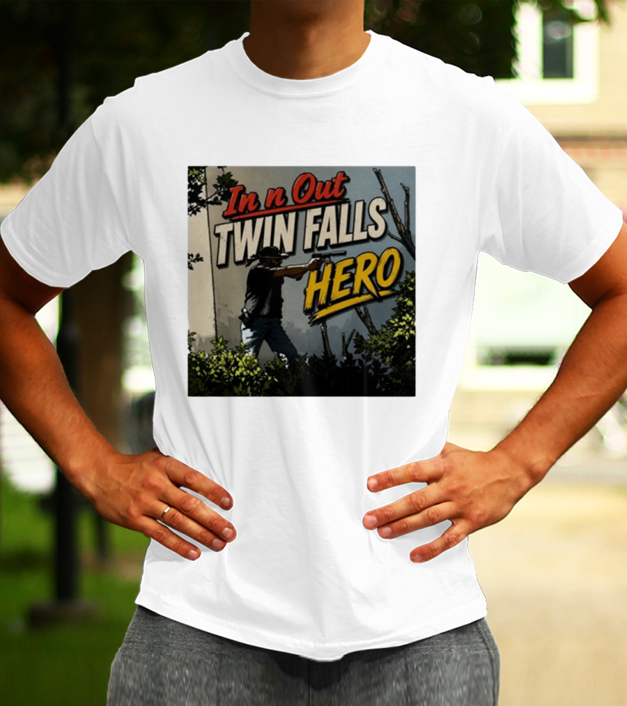 In N Out Twin Falls Hero 2026 Action Scene T-Shirt