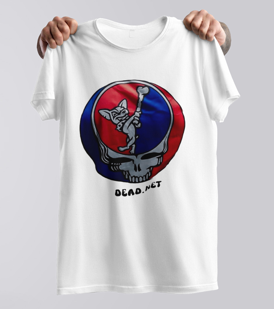 El Paso Dead.Net Skull With French Bulldog And Bone T-Shirt