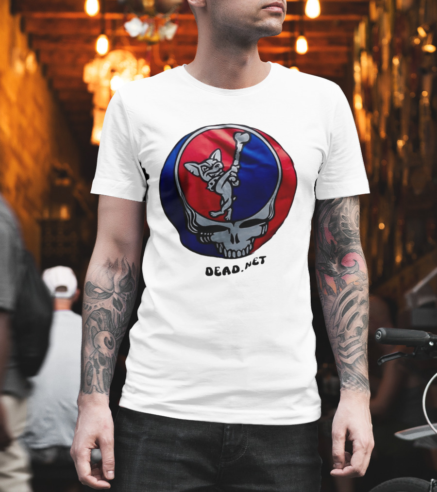 El Paso Dead.Net Skull With French Bulldog And Bone T-Shirt