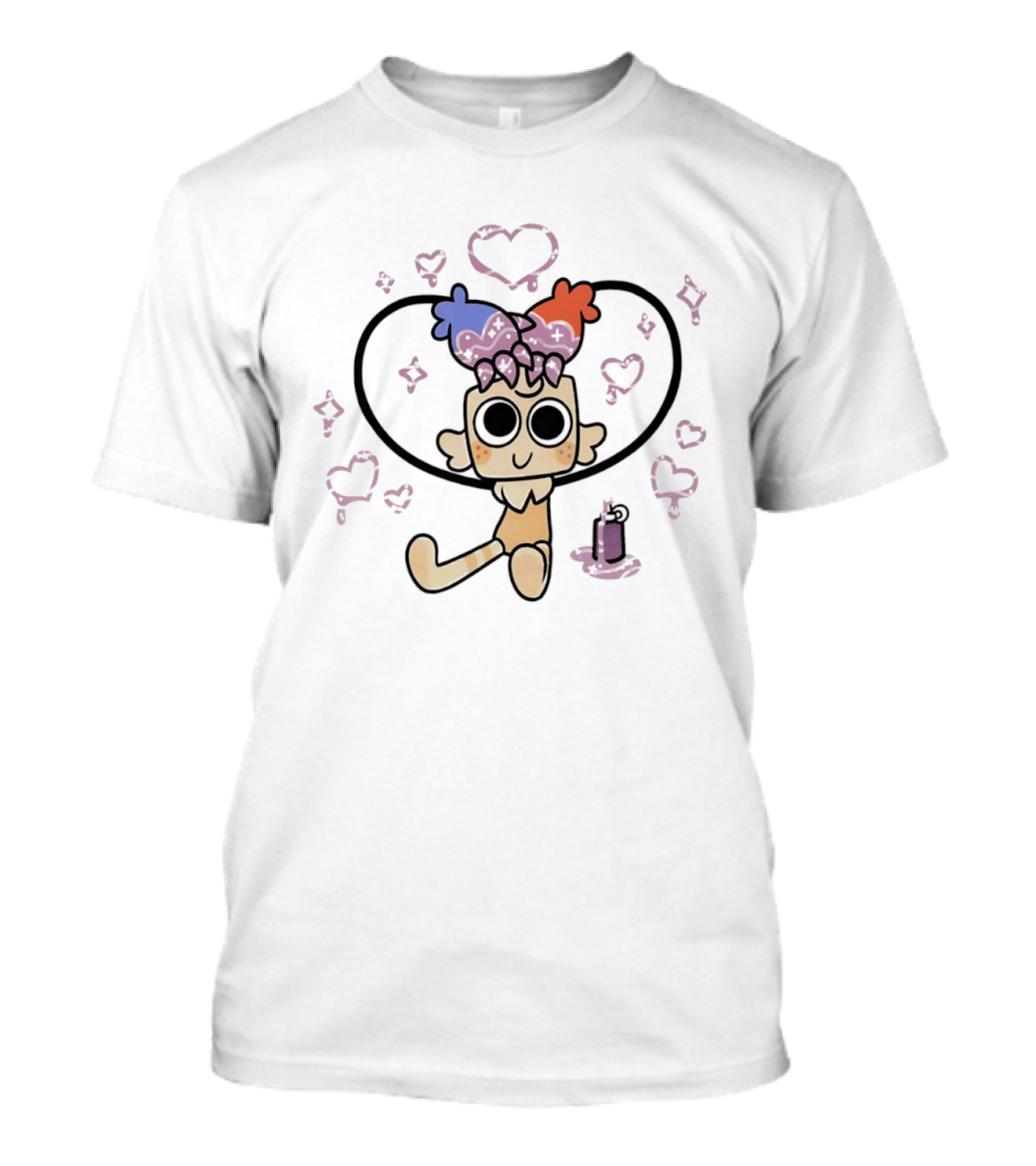Goob The Fluffy Craft Cute Character With Heart And Sparkle T-Shirt