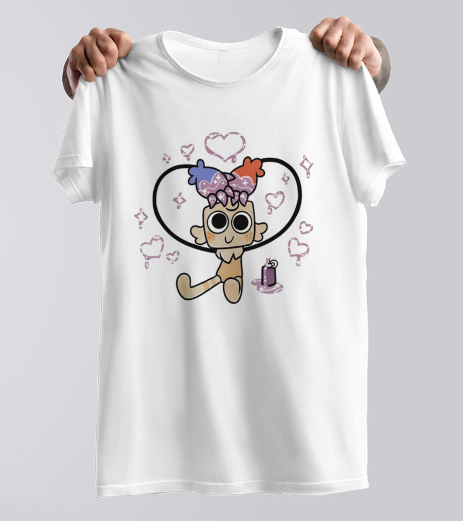 Goob The Fluffy Craft Cute Character With Heart And Sparkle T-Shirt