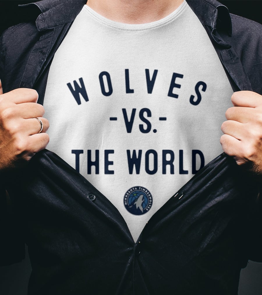 Wolves Vs The World Minnesota Timberwolves NBA 2026 T-Shirt
