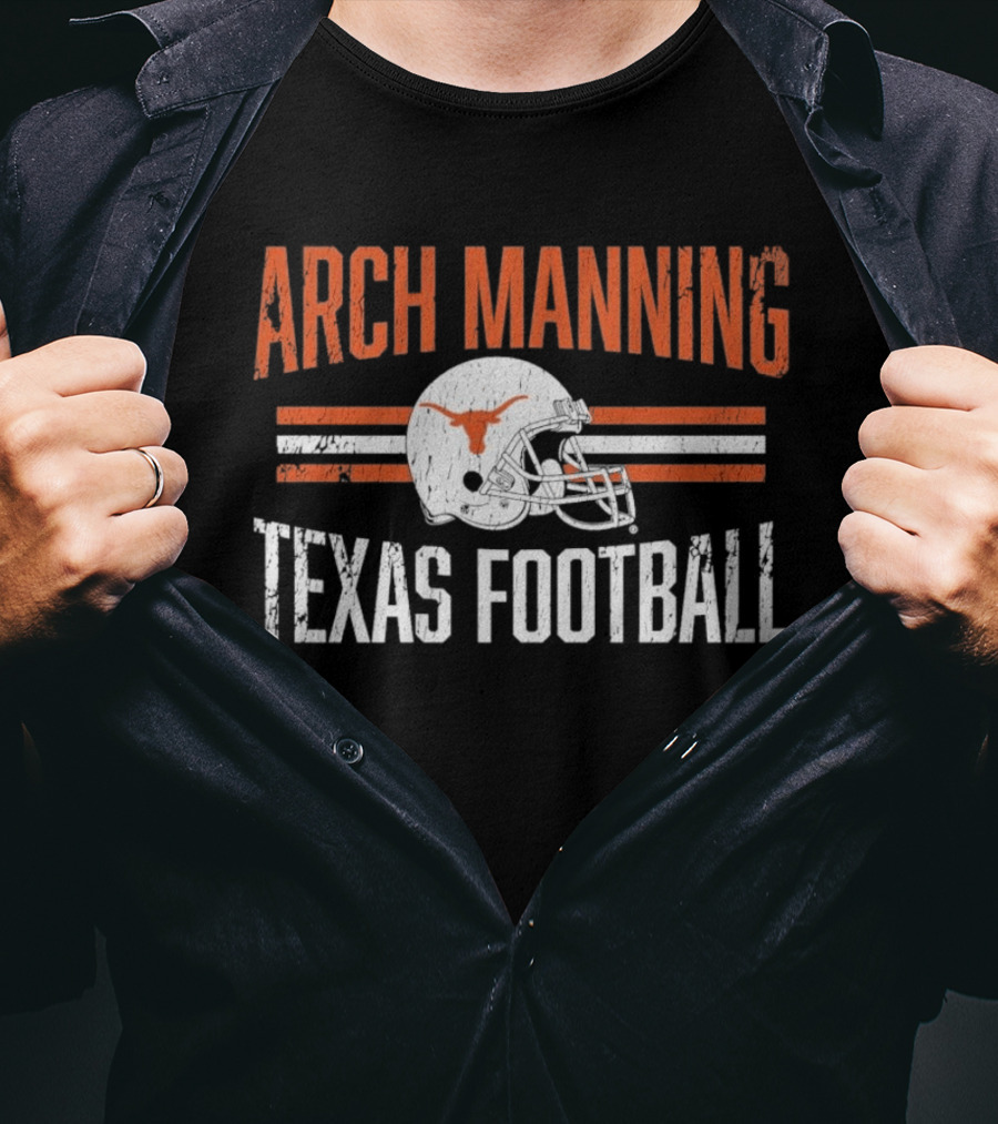 Texas Longhorns Arch Manning Football Helmet Hero T-Shirt