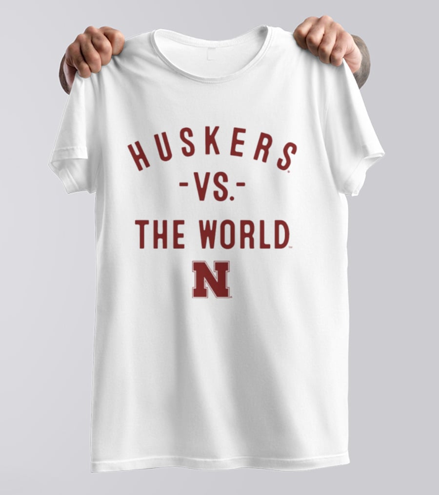 Huskers Vs The World Nebraska Cornhuskers NCAA 2026 Season T-Shirt
