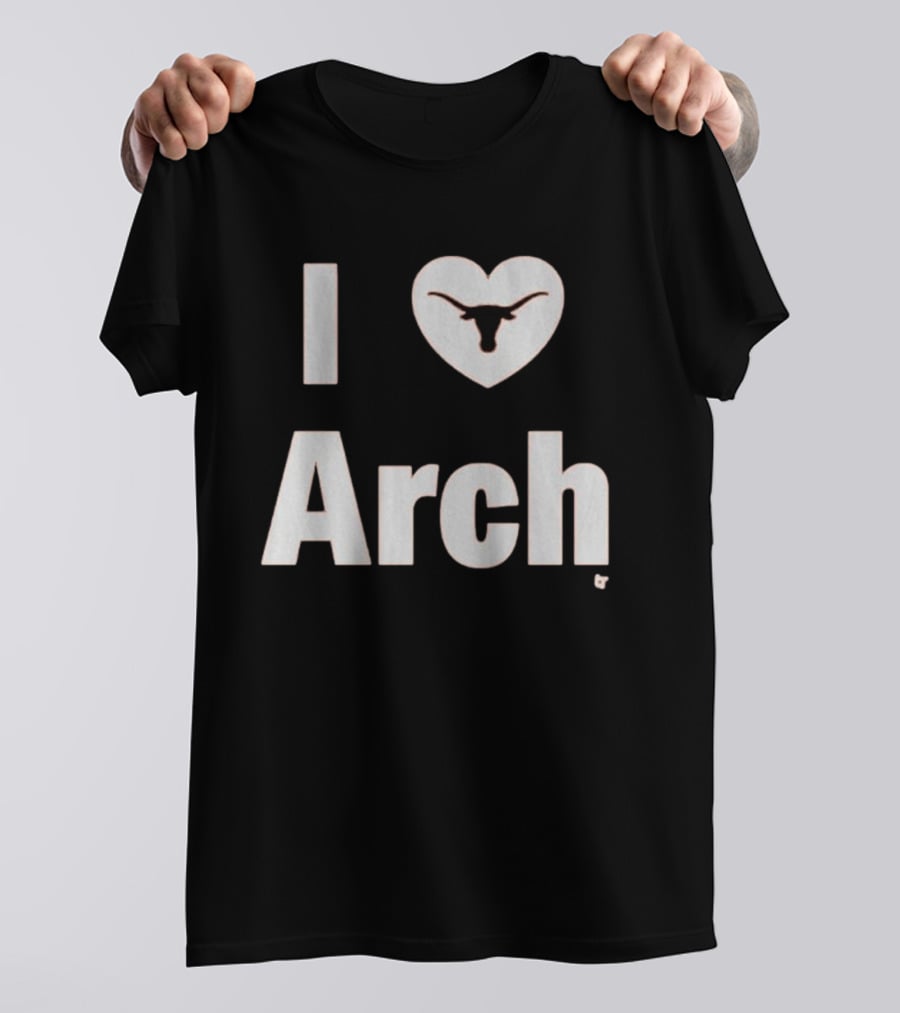 Texas Longhorns I Heart Arch Manning Football T-Shirt