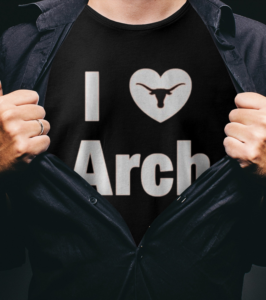 Texas Longhorns I Heart Arch Manning Football T-Shirt