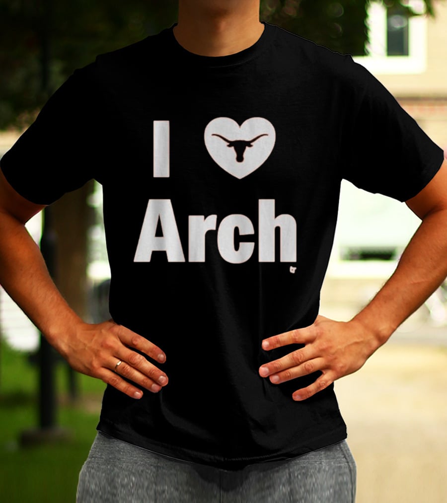 Texas Longhorns I Heart Arch Manning Football T-Shirt