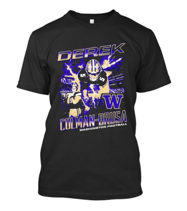 Derek Colman Brusa Washington State Football Huskies W Wildcats T-Shirt