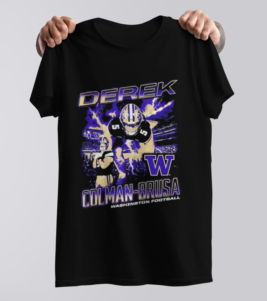 Derek Colman Brusa Washington State Football Huskies W Wildcats T-Shirt