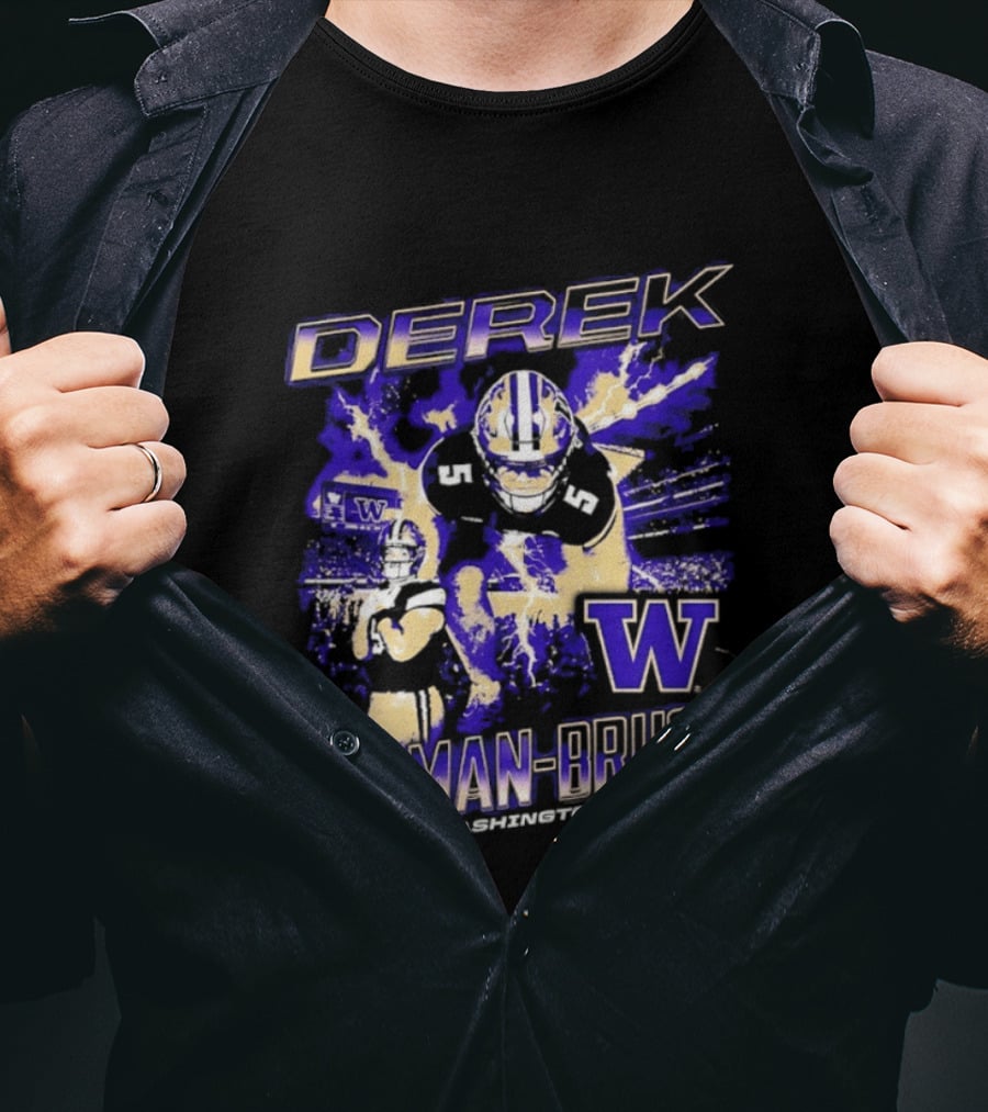 Derek Colman Brusa Washington State Football Huskies W Wildcats T-Shirt