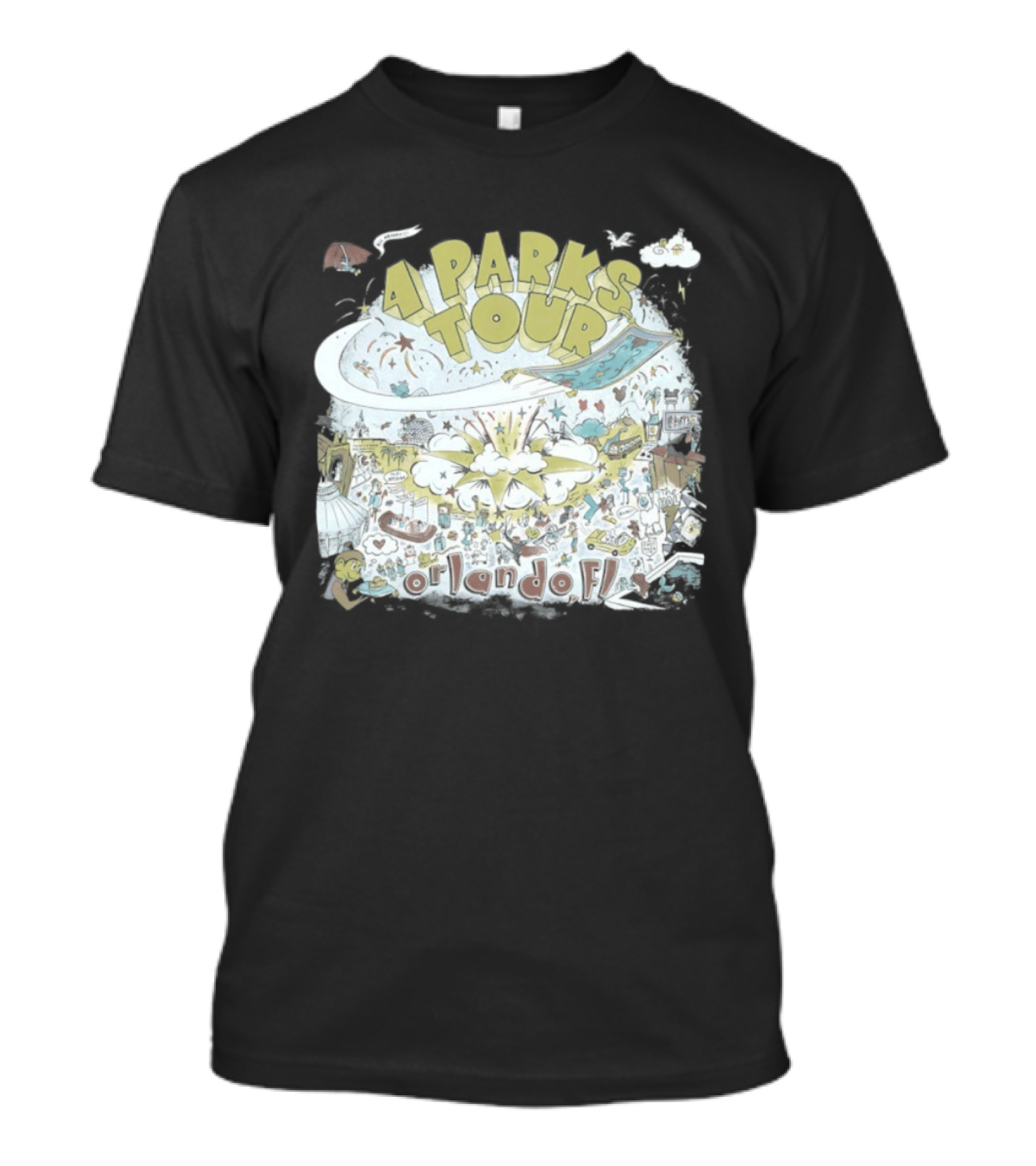 Dookie 4 Parks Tour Orlando FL Colorful Adventure T-Shirt