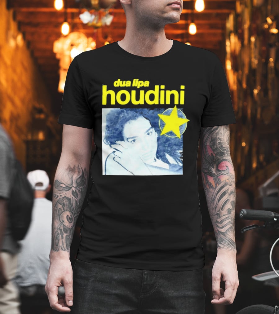 Dua Lipa Houdini Pop Music Radical Optimism Yellow Star T-Shirt