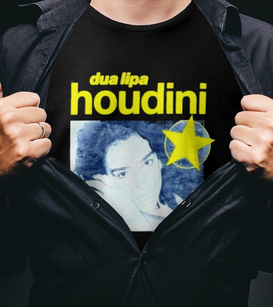 Dua Lipa Houdini Pop Music Radical Optimism Yellow Star T-Shirt