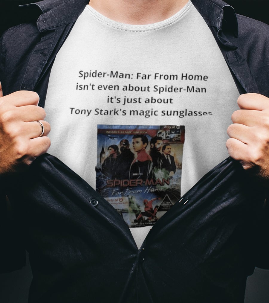 Spider Man Far From Home Magic Sunglasses Includes 48 Page Mini Book T-Shirt