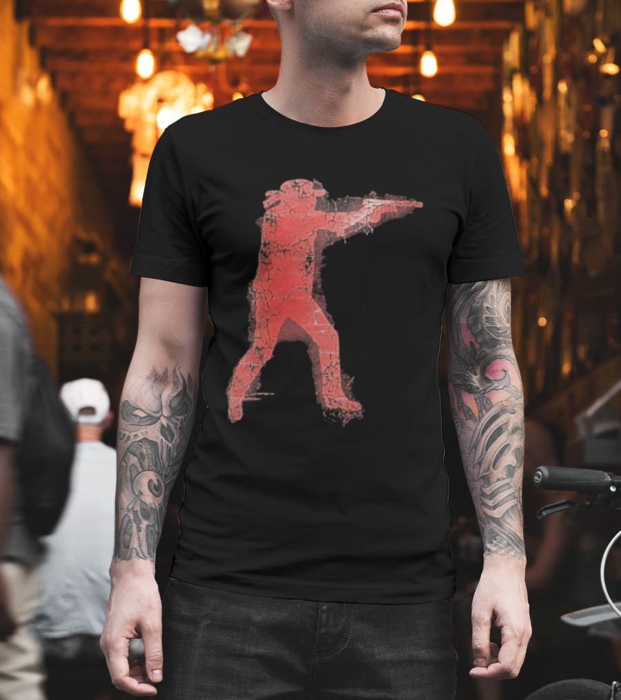 Jordan Salinas Idaho Twin Falls Hero Red Cracked Shooter T-Shirt
