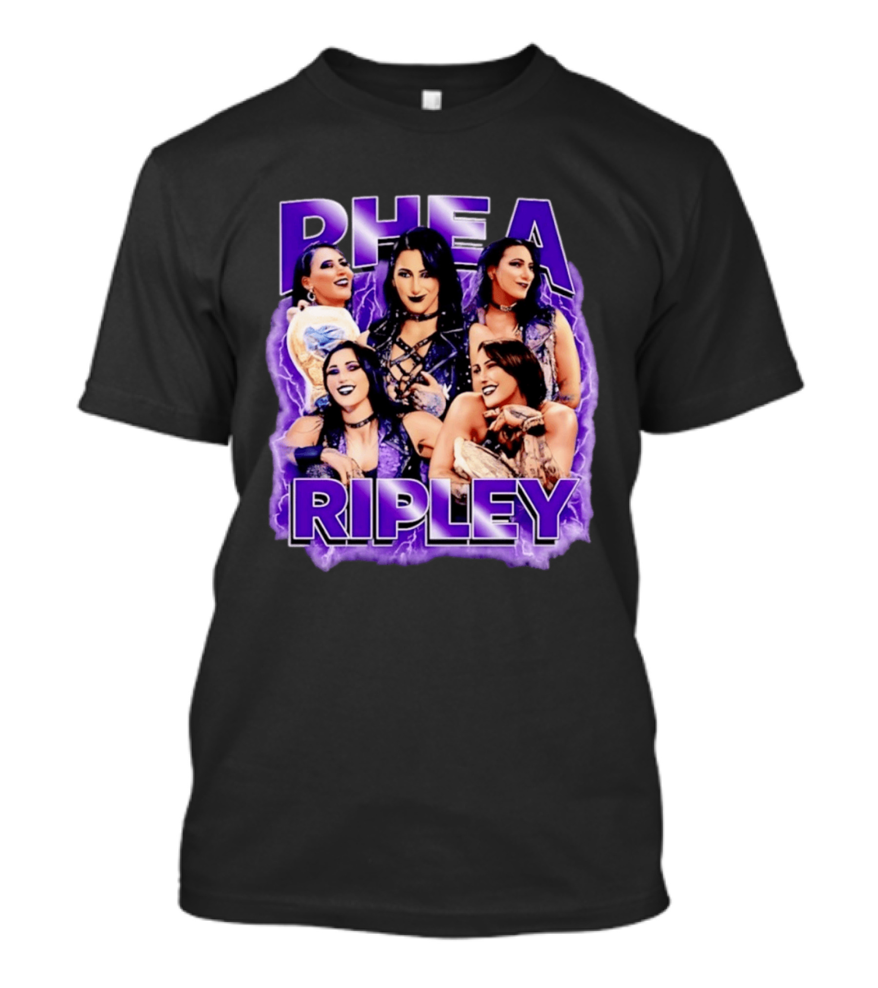 Rhea Ripley Iconic WrestleMania Moments Collage T-Shirt