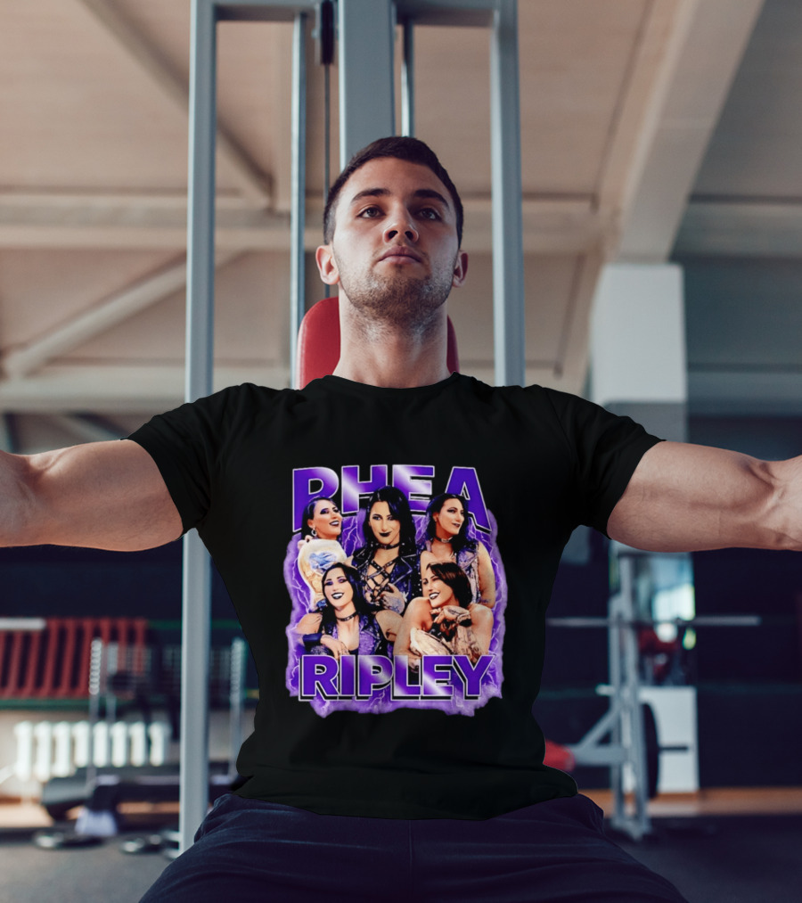Rhea Ripley Iconic WrestleMania Moments Collage T-Shirt