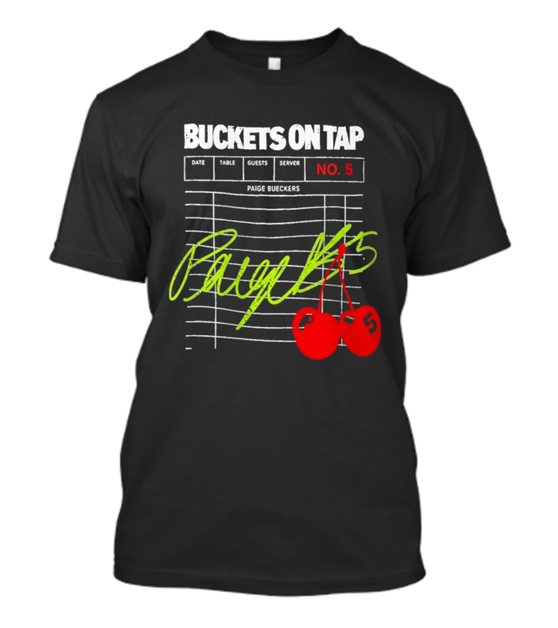 Buckets On Tap Paige Bueckers No. 5 T-Shirt