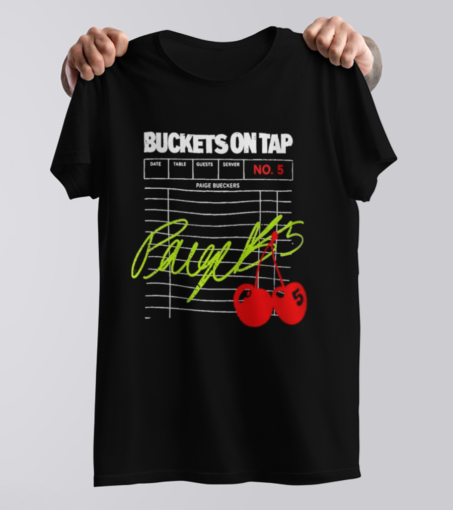 Buckets On Tap Paige Bueckers No. 5 T-Shirt