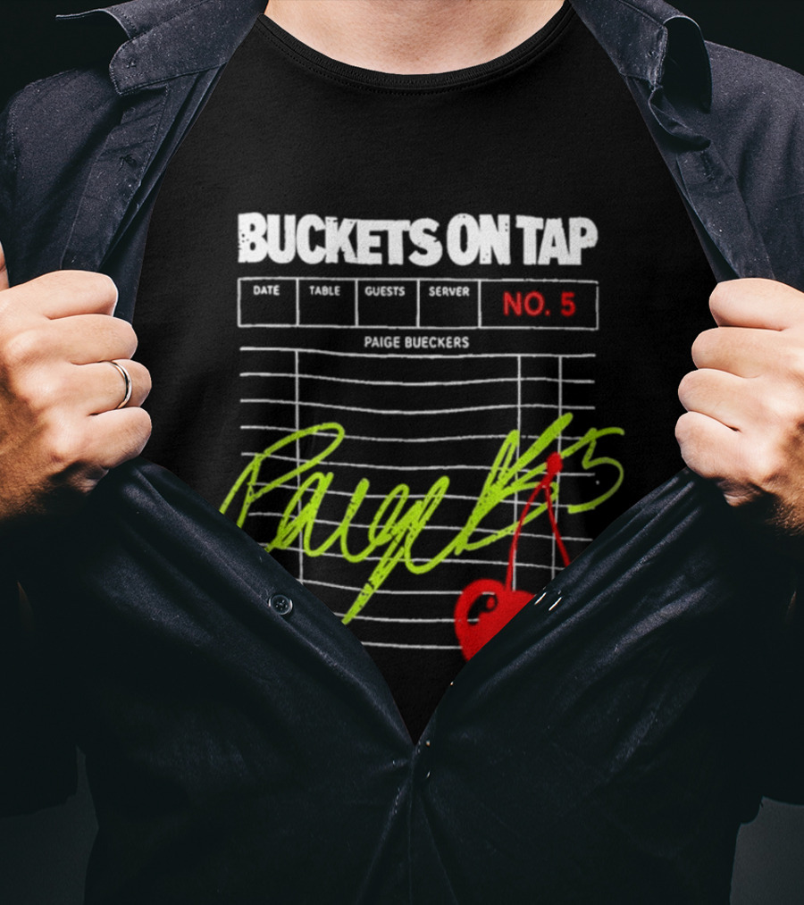 Buckets On Tap Paige Bueckers No. 5 T-Shirt