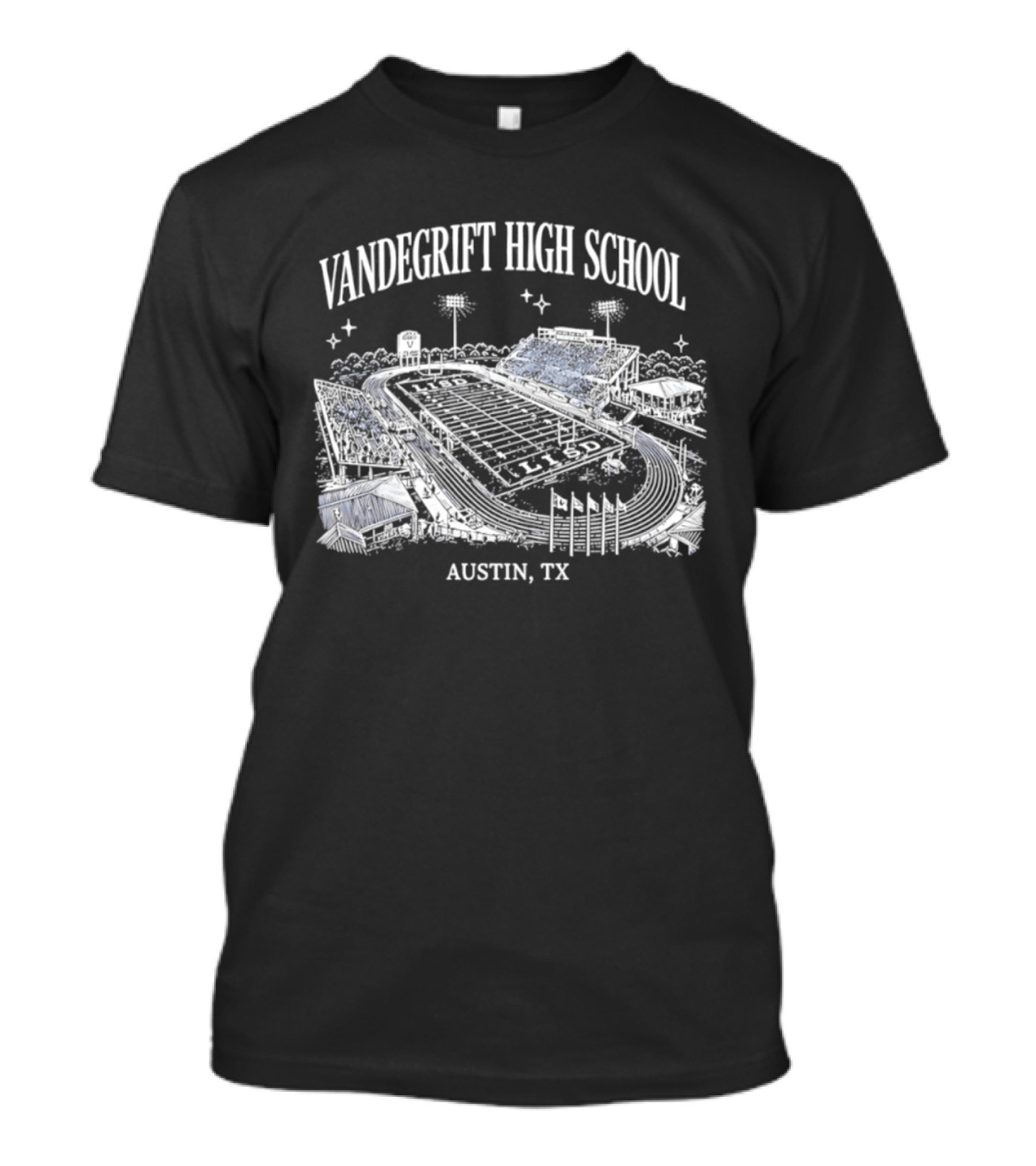 Vandegrift High School Stadium Austin TX Venue Landscape T-Shirt