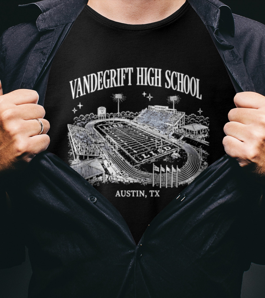 Vandegrift High School Stadium Austin TX Venue Landscape T-Shirt