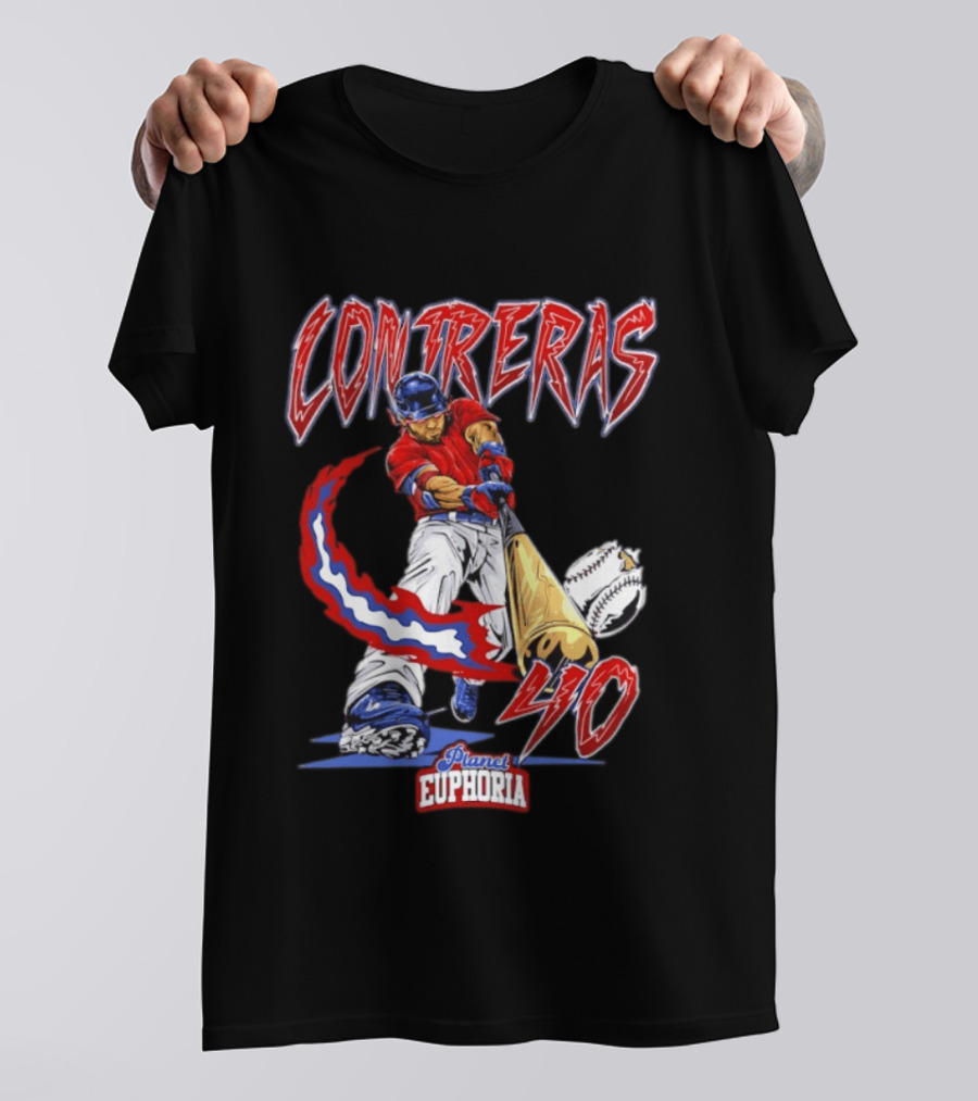 Boston Red Sox Willson Contreras 40 MLB Player Planet Euphoria Comic 2026 T-Shirt