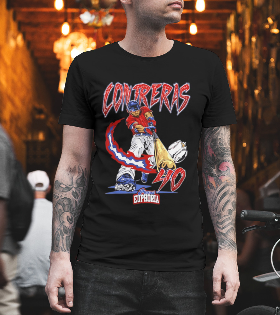 Boston Red Sox Willson Contreras 40 MLB Player Planet Euphoria Comic 2026 T-Shirt