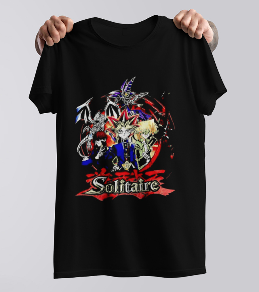 Yu Gi Oh Solitaire Yugi Muto Seto Kaiba Red Blue Star T-Shirt