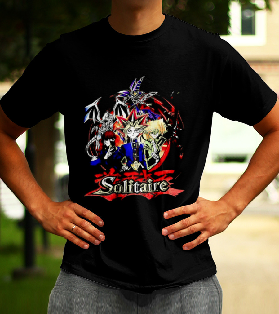 Yu Gi Oh Solitaire Yugi Muto Seto Kaiba Red Blue Star T-Shirt