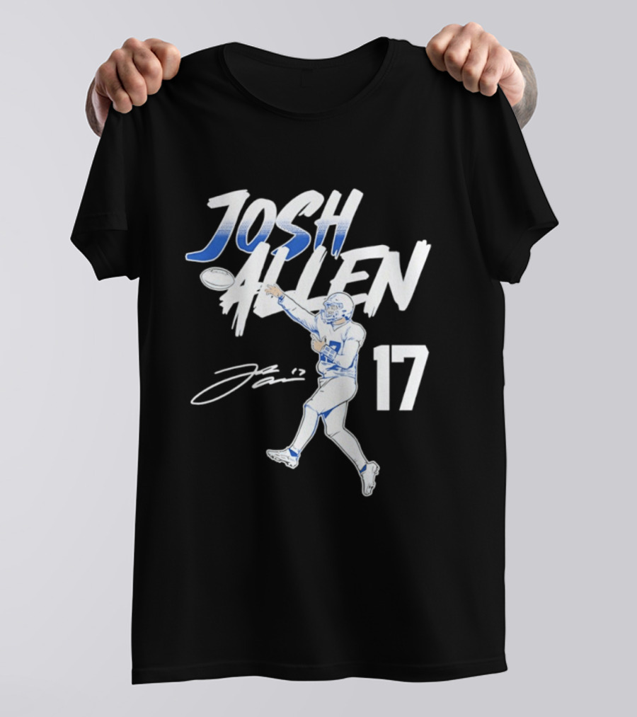 Josh Allen 17 Buffalo Bills Football Star 2026 Pose T-Shirt